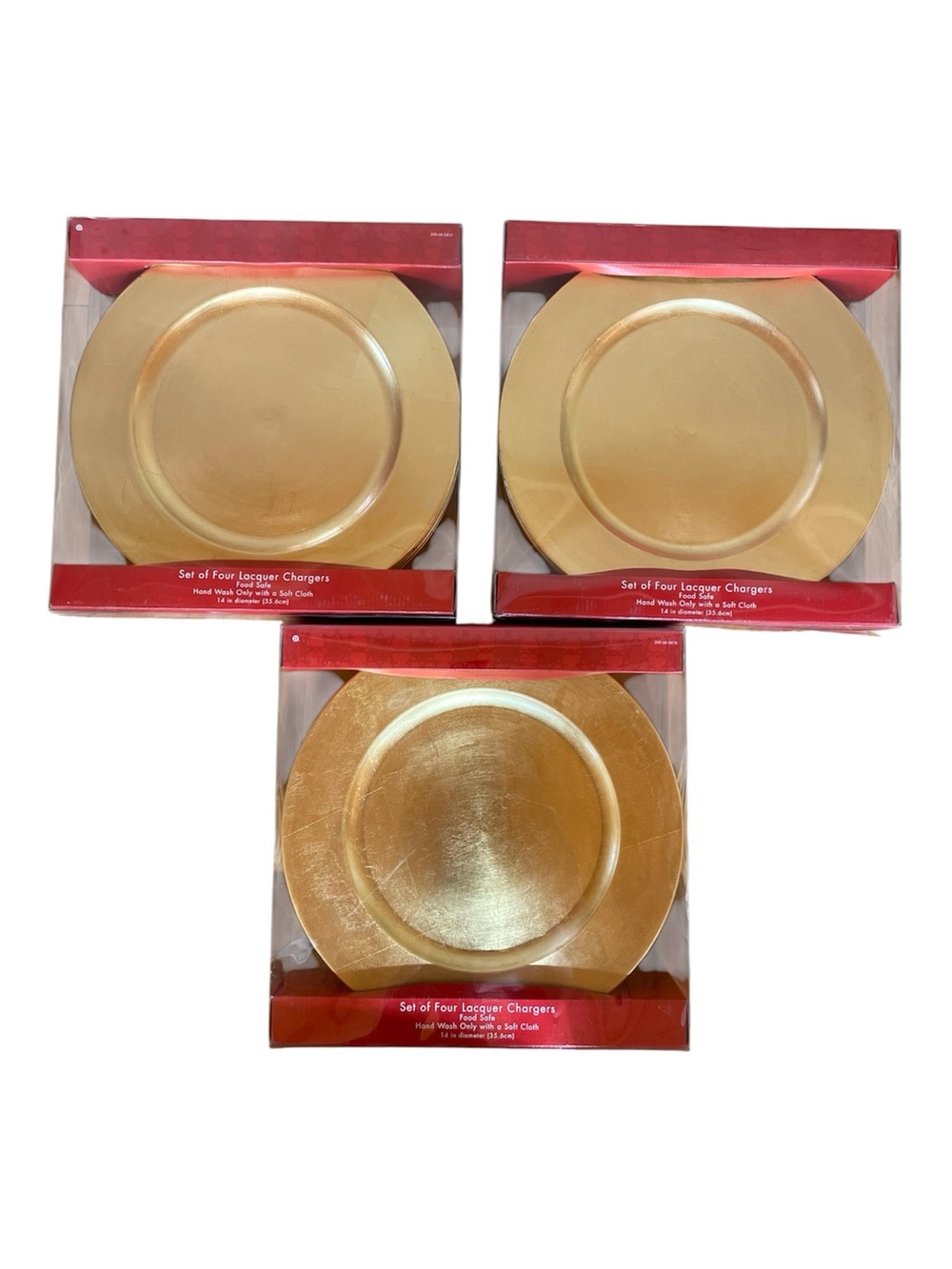 Target Gold Lacquer Charger Plates Set of 12